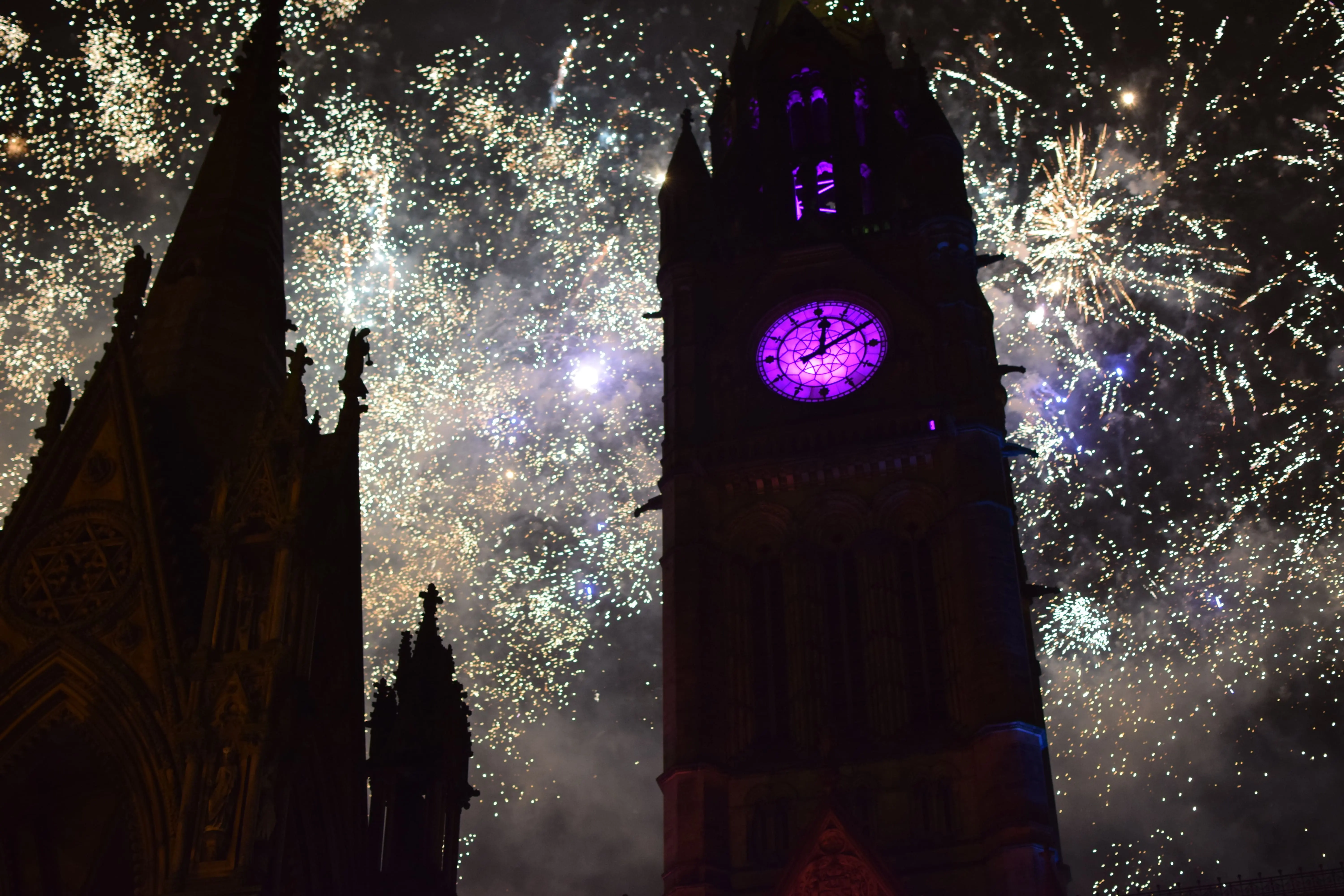 New year's Eve fireworks in Manchester