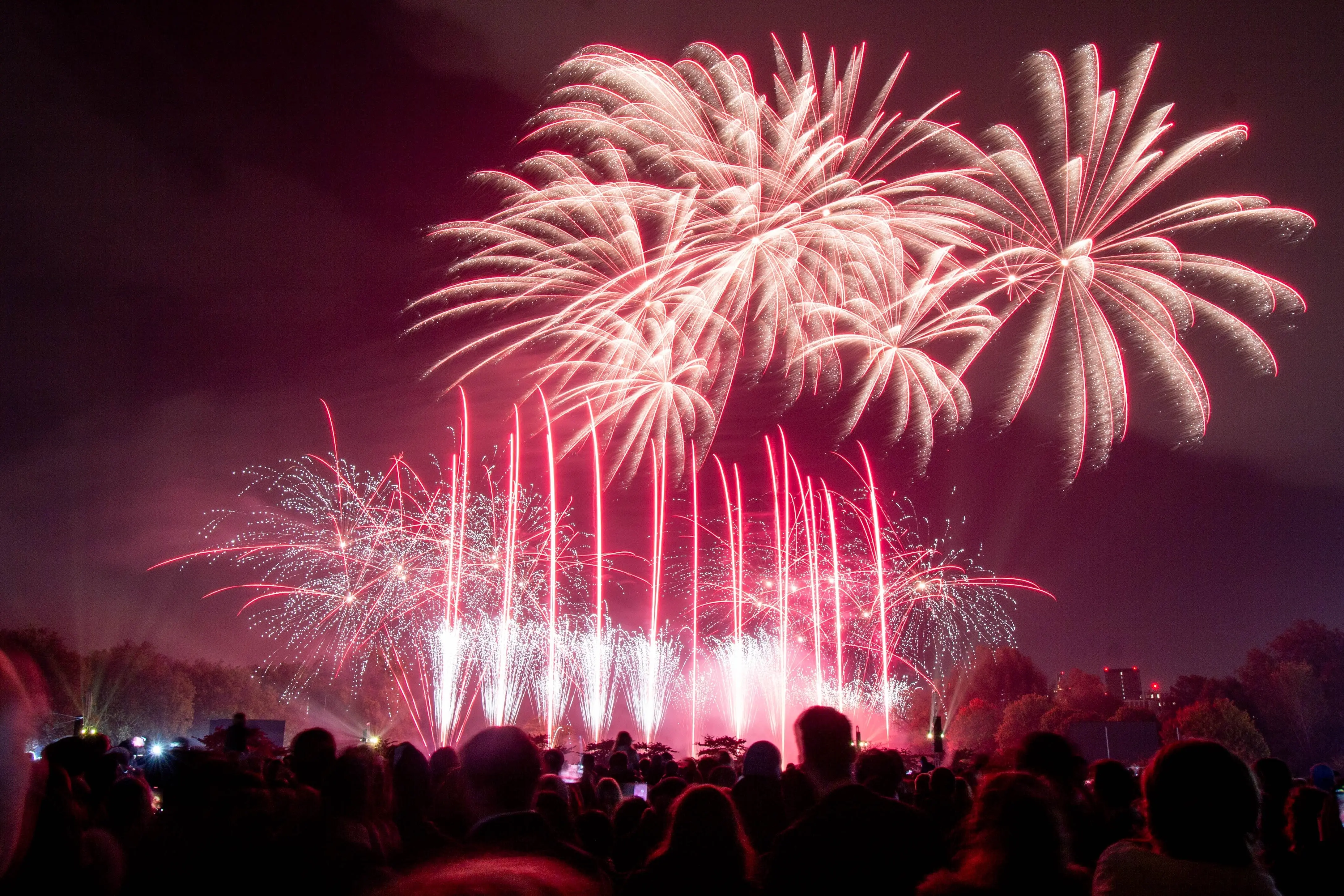 Bonfire night fireworks at Battersea Park, London, UK 2023