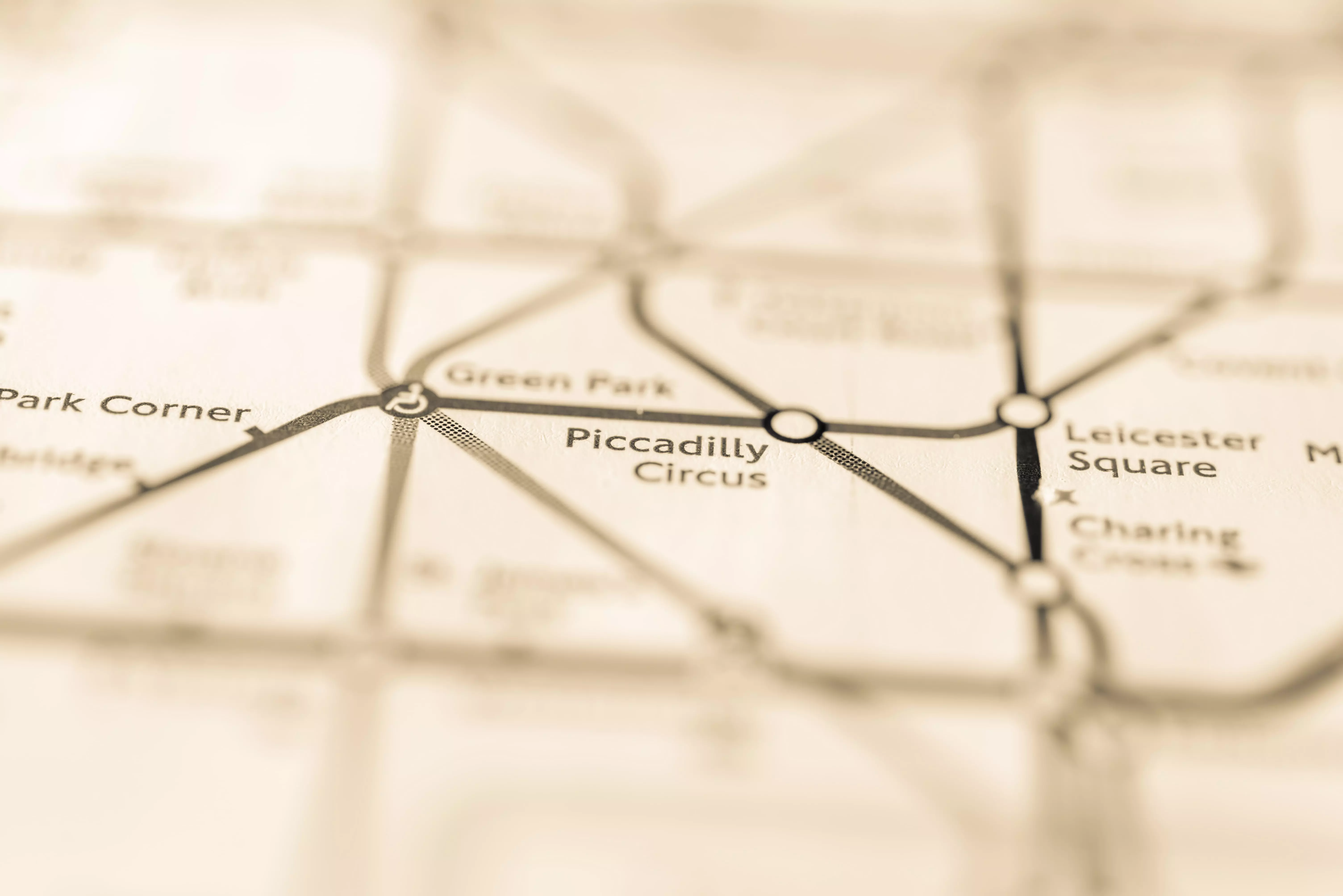 Piccadilly Circus Station Tube Map 