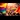 View from behind of people holding Pride flags at a parade.