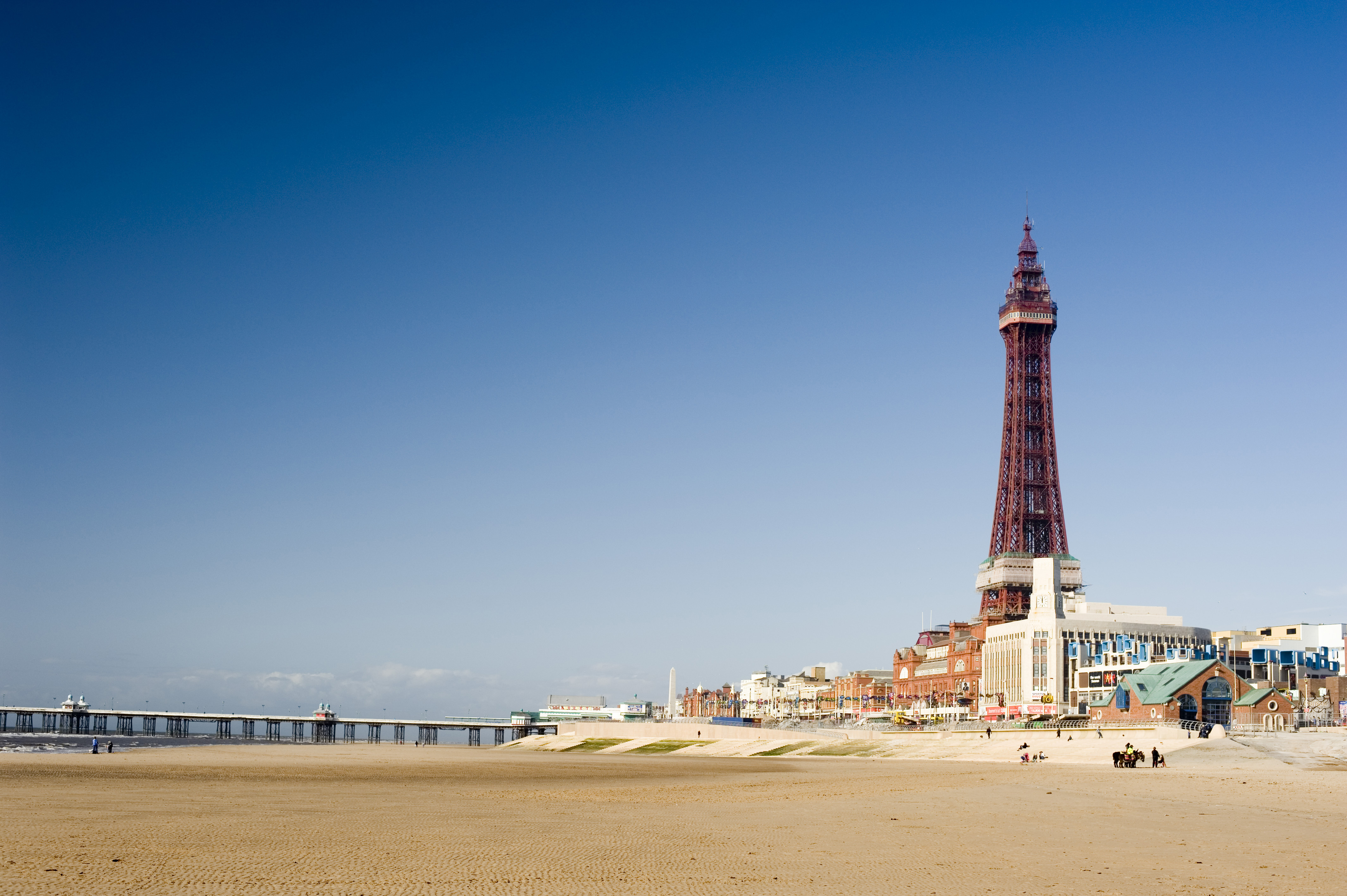 Blackpool beach promenade