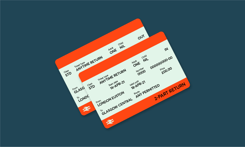 journey day train ticket