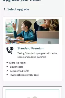 Ticket upgrade - standard premium - part 3