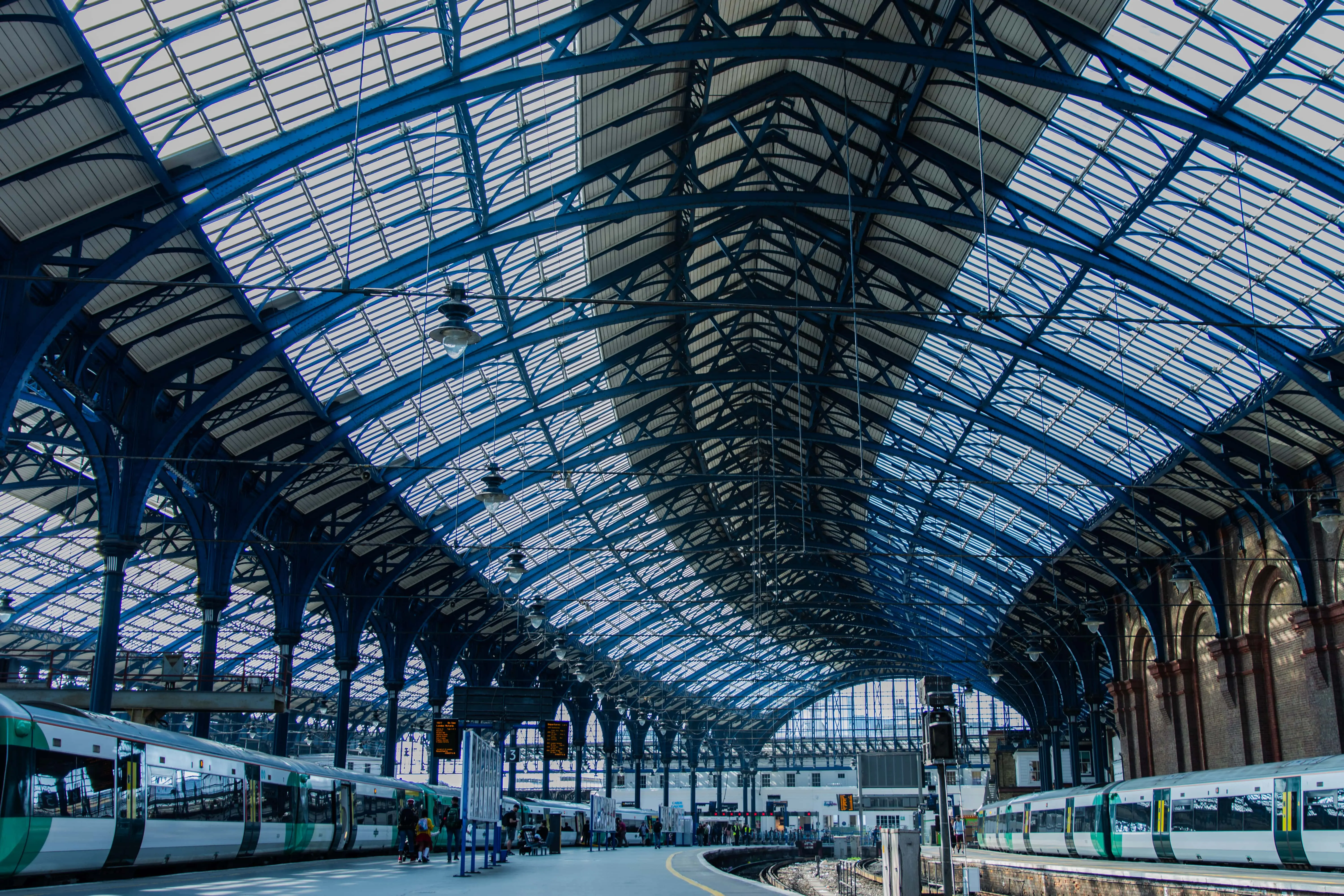 Travelling by Train: Train station in Brighton, East Sussex