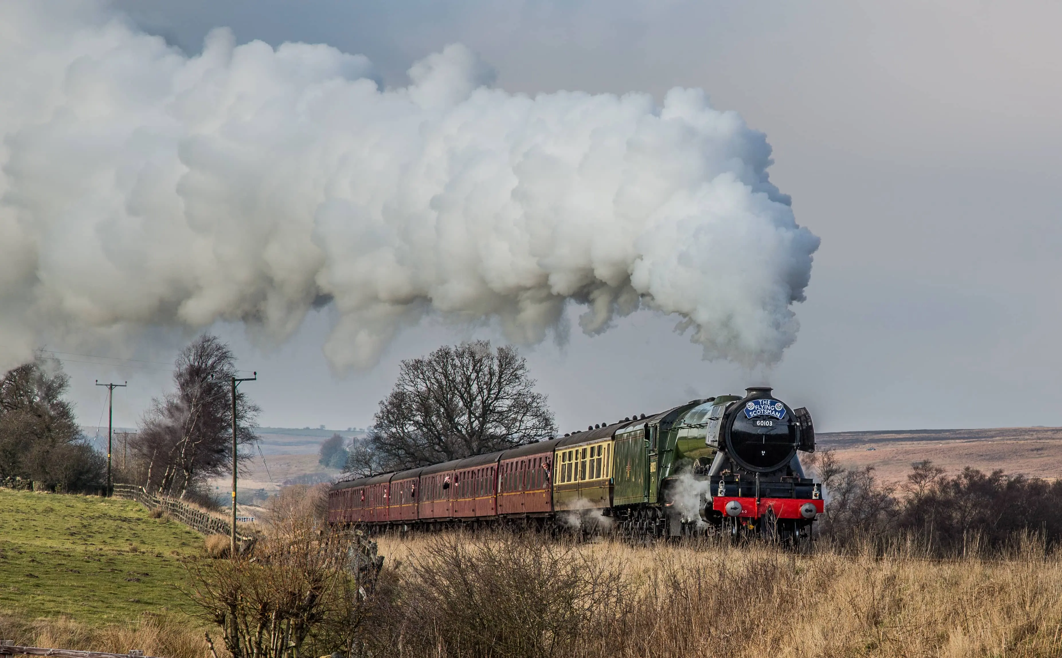 The World’s Most Iconic Trains: The Flying Scotsman leaving Goathland.