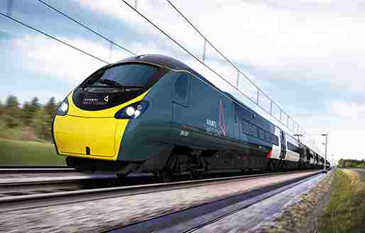 Avanti West Coast Pendolino in the countryside