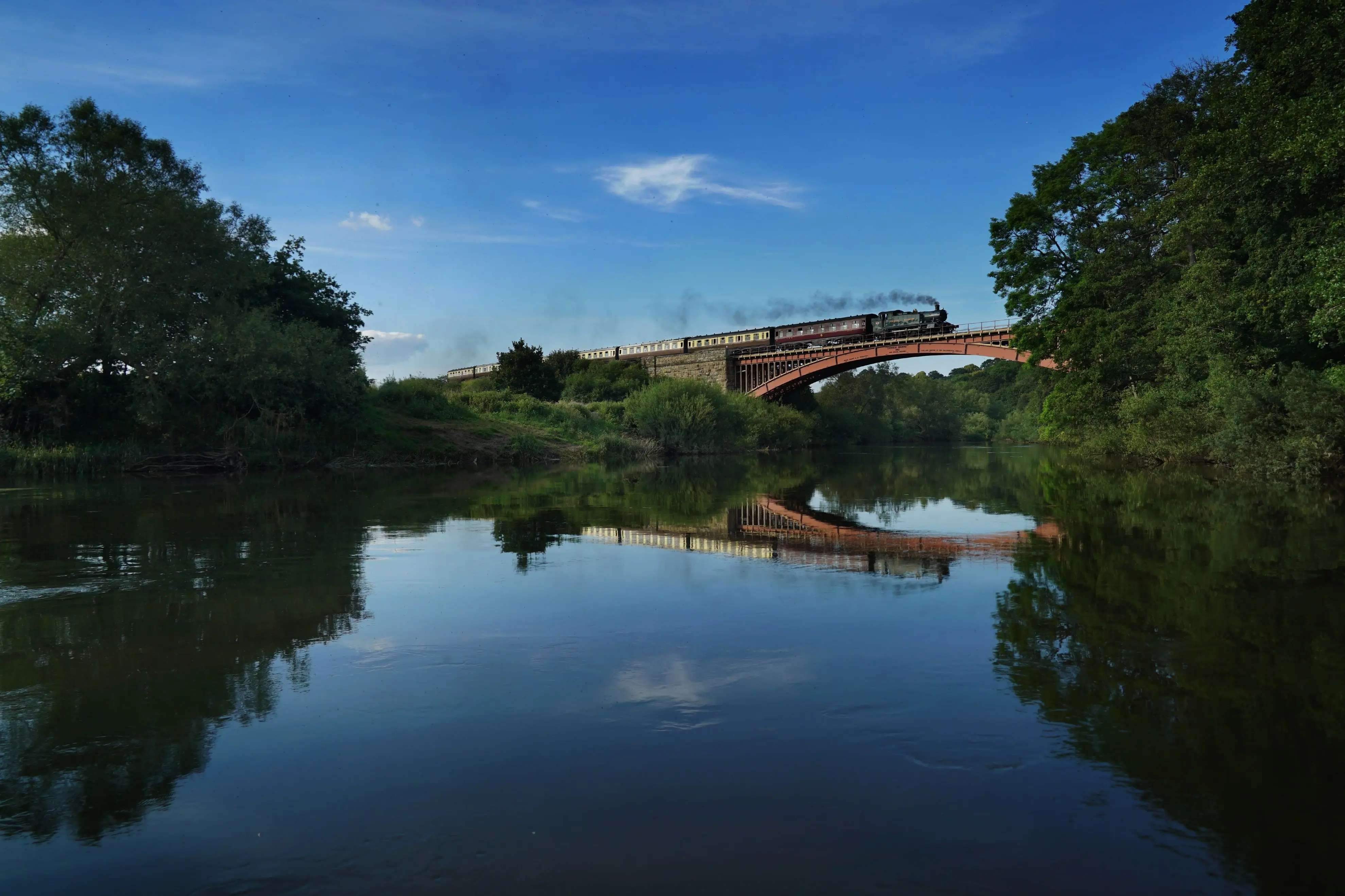 UK Type 1 Locomotives: The British Heritage Railway crossing the Victoria Bridge-Severn Valley Railway